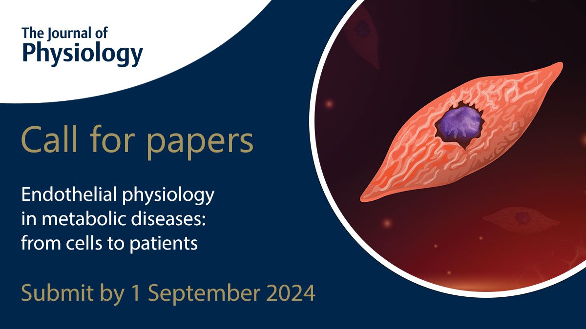 🚨CALL FOR PAPERS🚨
The #CallforPapers for our new 'Endothelial physiology in metabolic diseases: from cells to patients' #SpecialIssue is now open!
For more information on this exciting #SpecialIssue and how to submit, follow the link below!
🔗buff.ly/3T587xC