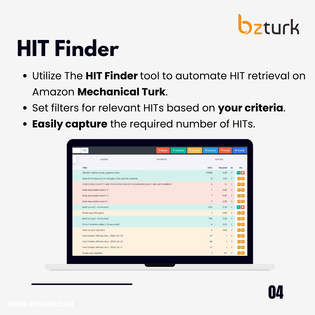 🚀 Hey MTurk Users! 🚀 Stop scrolling and swipe right to discover the game-changing BZTurk Version 2.0! 🔍 Want to revolutionize your Amazon Mechanical Turk experience? Explore the power of BZTurk at our website: bzturk.com 💻

#MTurk #BZTurk #MachineLearning #AI