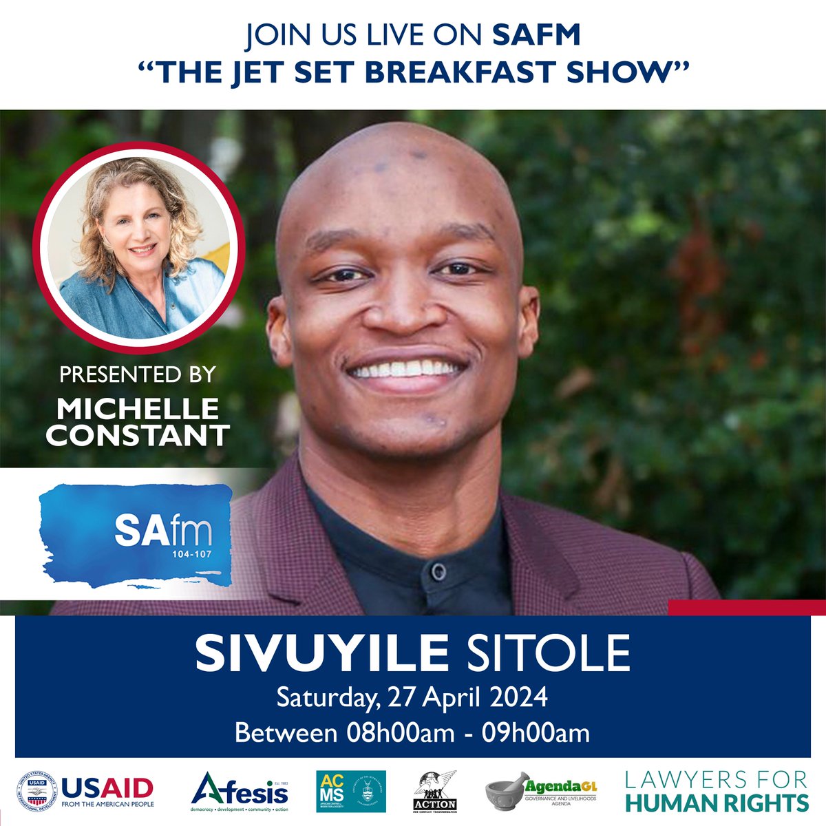Please tune in to @SAfmRadio’s #JSB between 08h00 and 09h00 as #Kagisano Programme Officer, Sivuyile Sitole chats to @MichConstant on what to make of #FreedomDay after #30YearsofDemocracy.  @ACTIONSupportCe @AgendaglO @LHR_SA