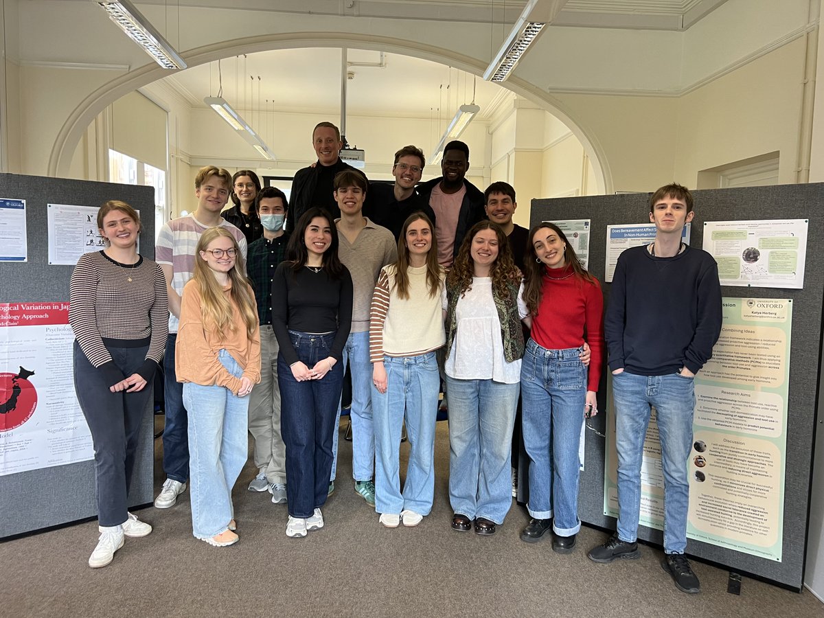Our MSc students in Cognitive and Evolutionary Anthropology have been presenting their current dissertation ideas as posters, covering a range of questions and methods from evolutionary anthropology, primatology, and cross-cultural psychology. Sounds fascinating! 👏👏👏