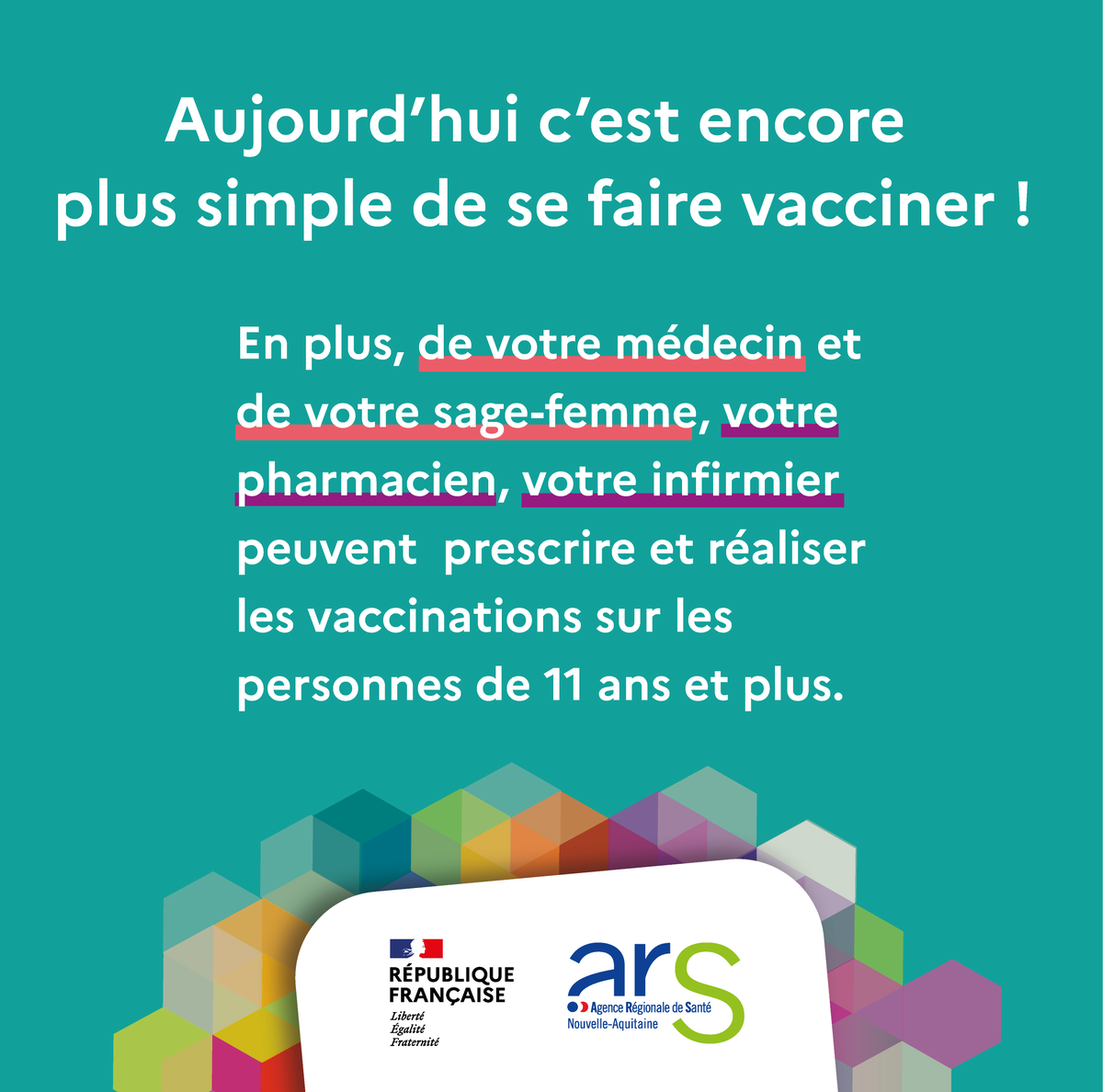 😊 C'est la fin de cette #SEV2024 ! Aujourd'hui c'est encore plus simple de se faire vacciner. En + de vos médecin et sage-femme, votre pharmacien, infirmier peuvent prescrire et réaliser les vaccinations sur les 11 ans et + 👉 vaccination-info-service.fr #VaccinerProtéger