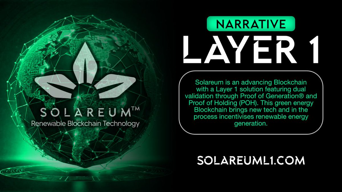 SebastianWols17's tweet image. What if there would be a blockchain that doesn&apos;t waste energy, but incentivise it? 

The story of @SolareumChain 

So normally a blockchain using Proof of Work, use energy like Bitcoin for instance, but there is a blockchain that is already live and will be open to public in few…