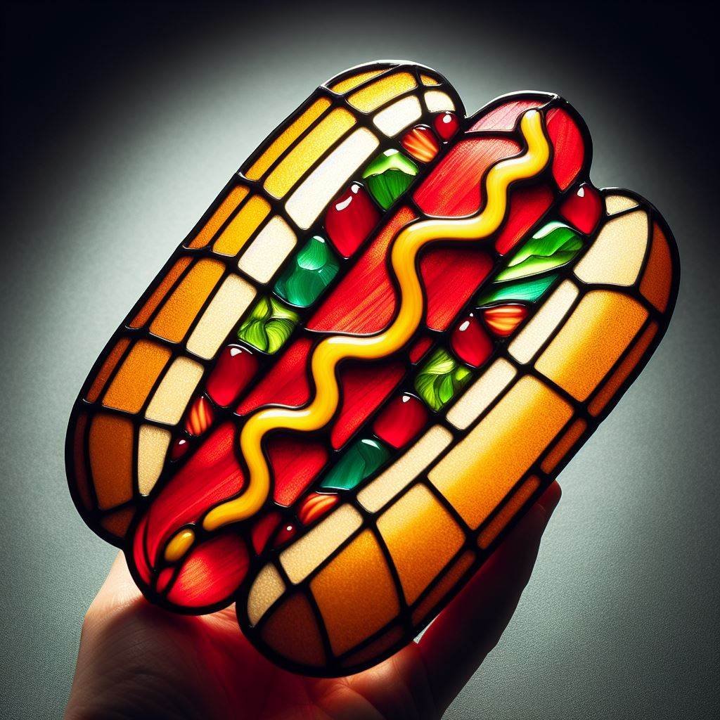 'Sarah, where do you go when you zone out?' *thinks back to yesterday* Ah yes, the concept! What if a hotdog was art?