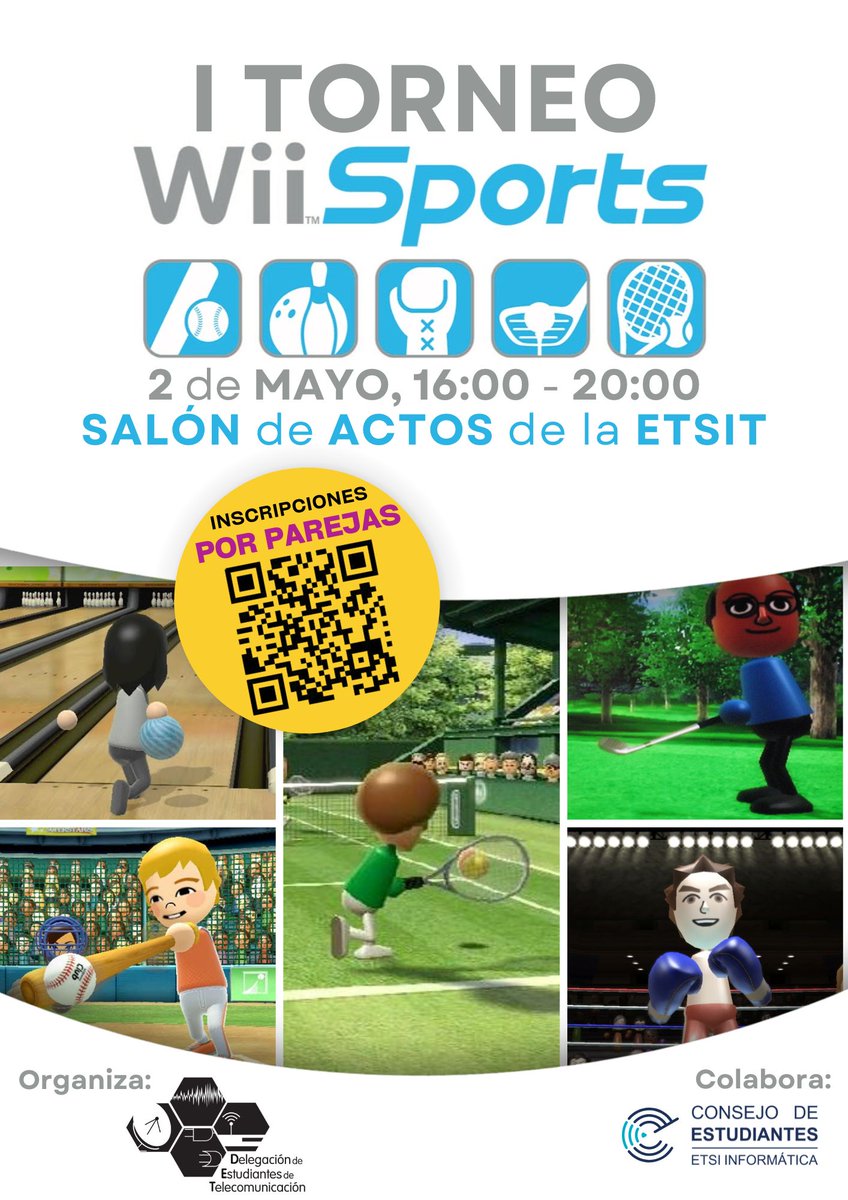 Buenos días gente, el jueves de la semana que viene tenemos un tremendísimo torneo del wii sports tenis, al cual os dejo la inscripción por aquí jeje:
docs.google.com/forms/d/e/1FAI…