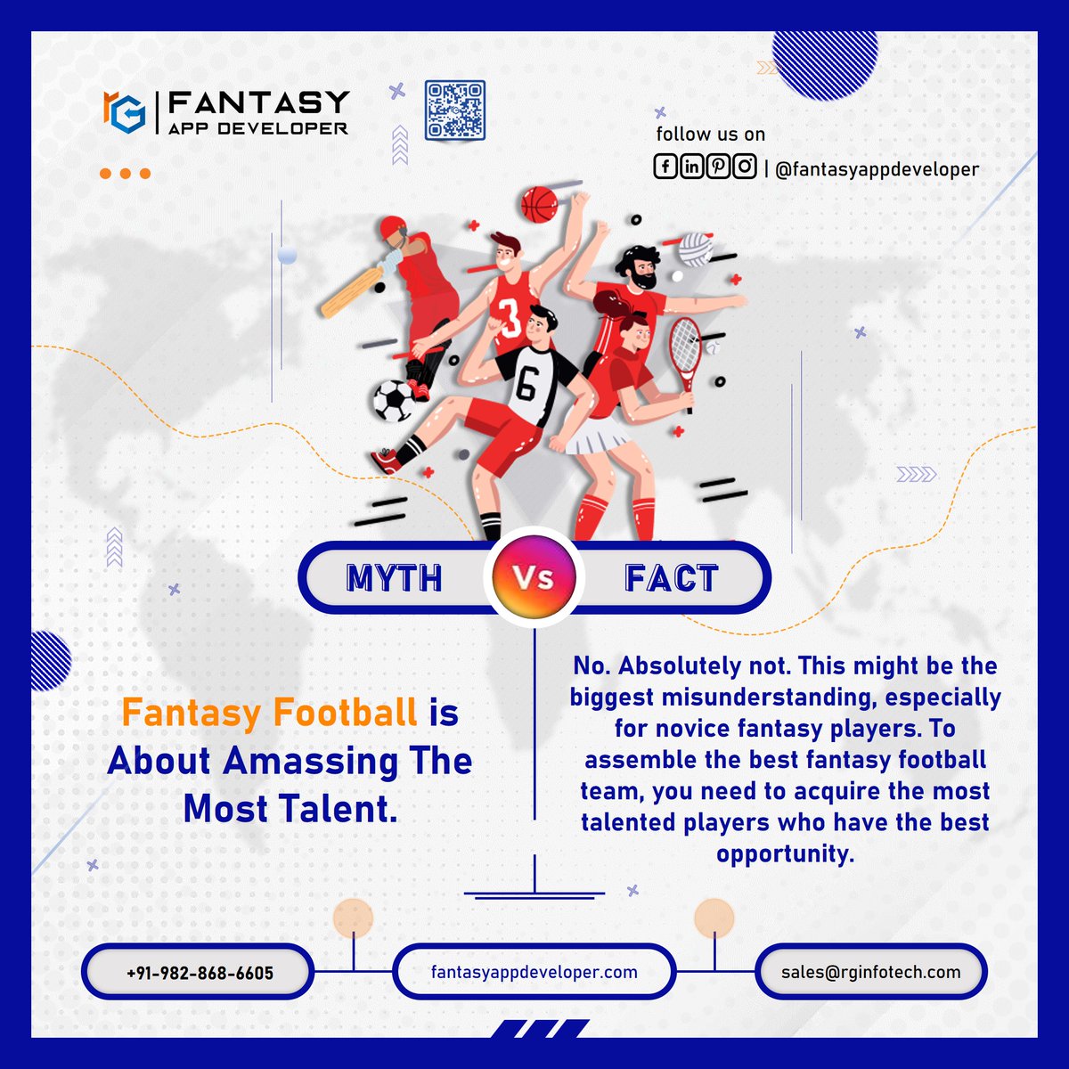 FantasyAppDev's tweet photo. Despite being a complete #myth, people still think #fantasyfootball is about amassing the most #talent 🙅‍♂️

Get the #fact clear and discover the real #strategy behind the #game💯🔥

#Follow @fantasyappdev for more #myths and #facts like this🤟

#mythandfact #knowthefact #factsonly https://t.co/pQzCIEaye1