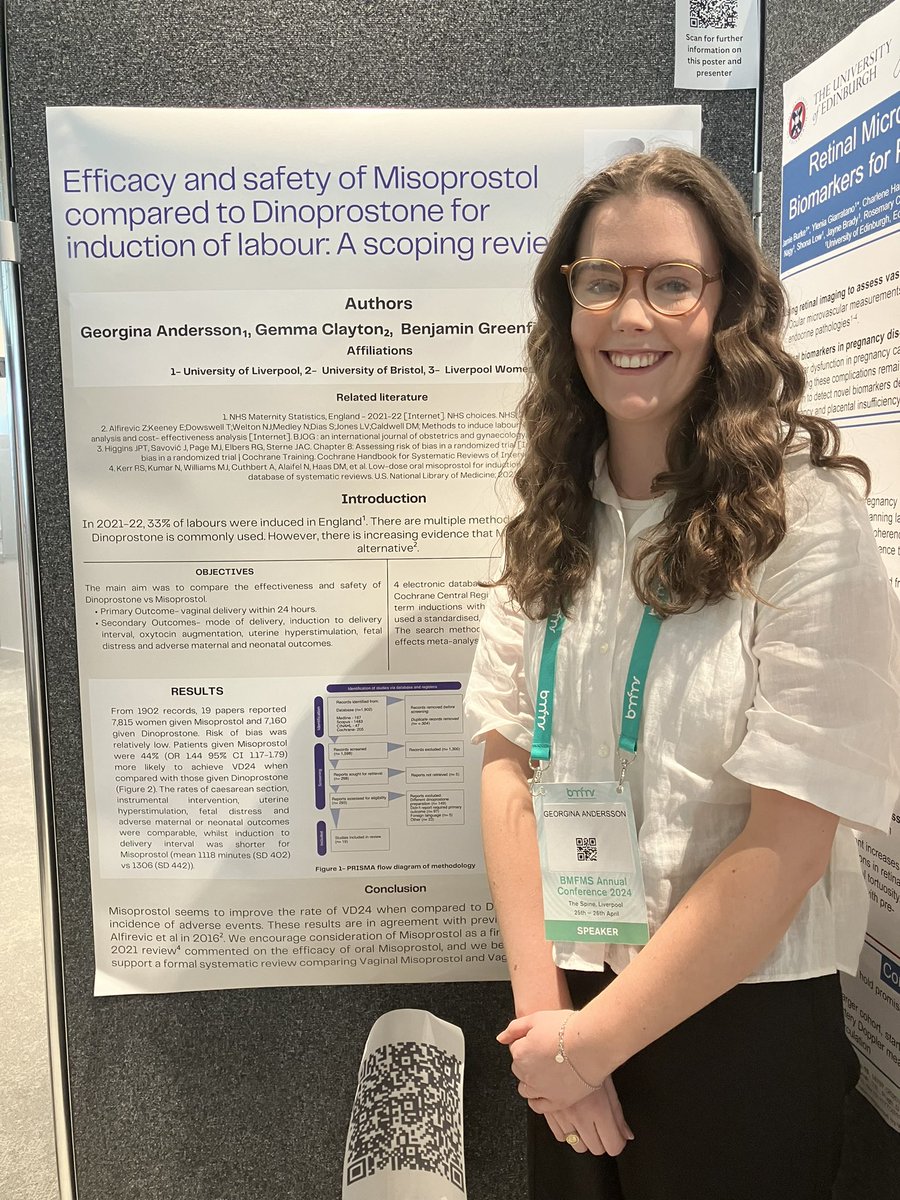 Amazing job Georgina. Excellent poster and many congratulations for winning the medical student prize at #bmfms2024 @LivUniHLS @LivUniMedicine