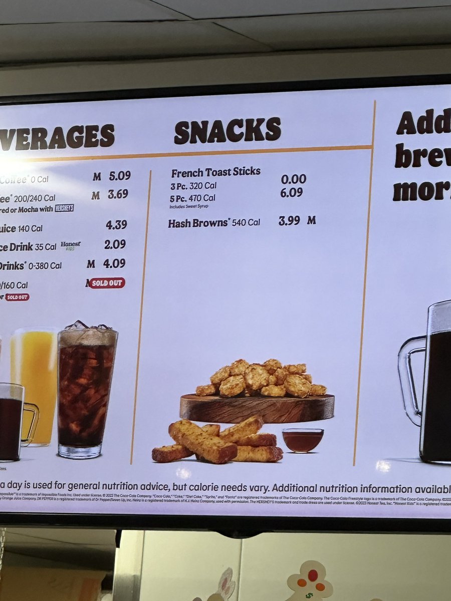 COUNT YOUR DAYS…. "Hey <a href="/BurgerKing/">Burger King</a>, just tried ordering at Charlotte airport and your menu says 3 piece french toast sticks are unavailable but 5 piece is. What's the logic behind not being able to sell me 3 but selling me 5? Doesn't quite add up 🤔 #confusedcustomer #burgerscam