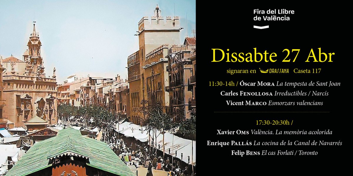 Este dissabte 27 d'abril vos esperem en la caseta 117 de la <a href="/firallibrevlc/">Fira del Llibre de València</a>. Alguns dels nostres autors signaran els seus darrers llibres 👇