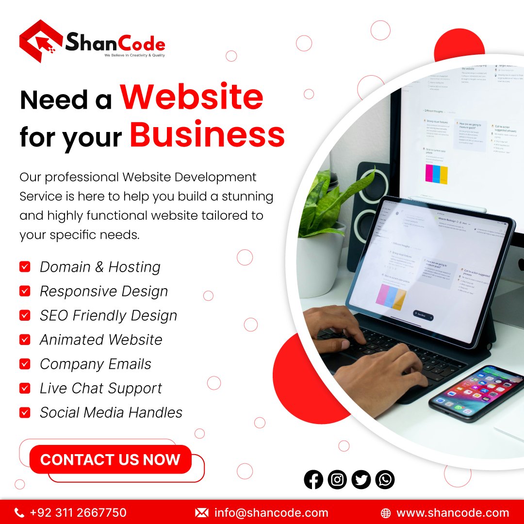 Need a Website for your Business!
#website #web #businesssuccess #WebsiteDesign #WebsiteDevelopment #webdevelopmentcompany #webdesigner #BusinessWebsiteDevelopment #businesswebsite #domainsale #hostingservices #responsivedesign #entrepreneurship #growbusinesstips #shancode