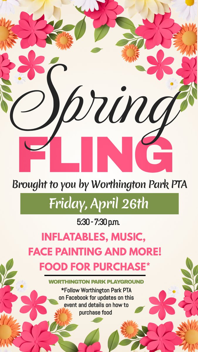 Tonight is the night #ParkSharks! Join the WoPark Staff and PTA for their annual Spring Fling Celebration from 5:30-7:30pm. #ItsWorthIt 💙🦈