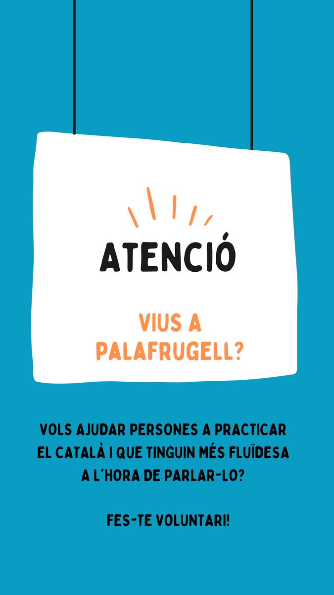 A #Palafrugell tenim aprenents que volen practicar el català. Només et cal: ✅️ Ser major d'edat. ✅️ Disposar d'1 h a la setmana. Per a més informació: Oficina de Català de Palafrugell 📞 972 01 16 47 📧 palafrugell@cpnl.cat