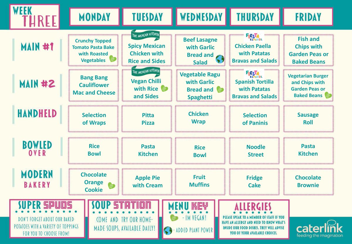 We're on Week 3 of our school lunch menu next week! #schoolmeals