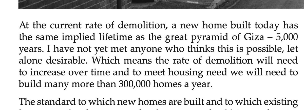 ‘At the current rate of demolition, a new home built today has the same implied lifetime as the great pyramid of Giza – 5,000 years. I have not yet met anyone who thinks this is possible, let alone desirable.’ - @Jamrat_ for @LGHFabians conciliocomms.com/stories/homes-…