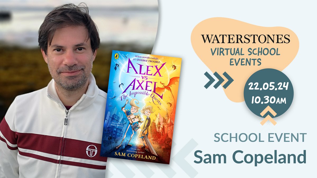 Calling all schools, teachers, parents and students! Join us online (free of charge!) for a very special virtual event with author @stubbleagent as he presents our hilarious Children's Book of the Month, Alex vs Axel: The Impossible Quest: bit.ly/4dgOWrY
