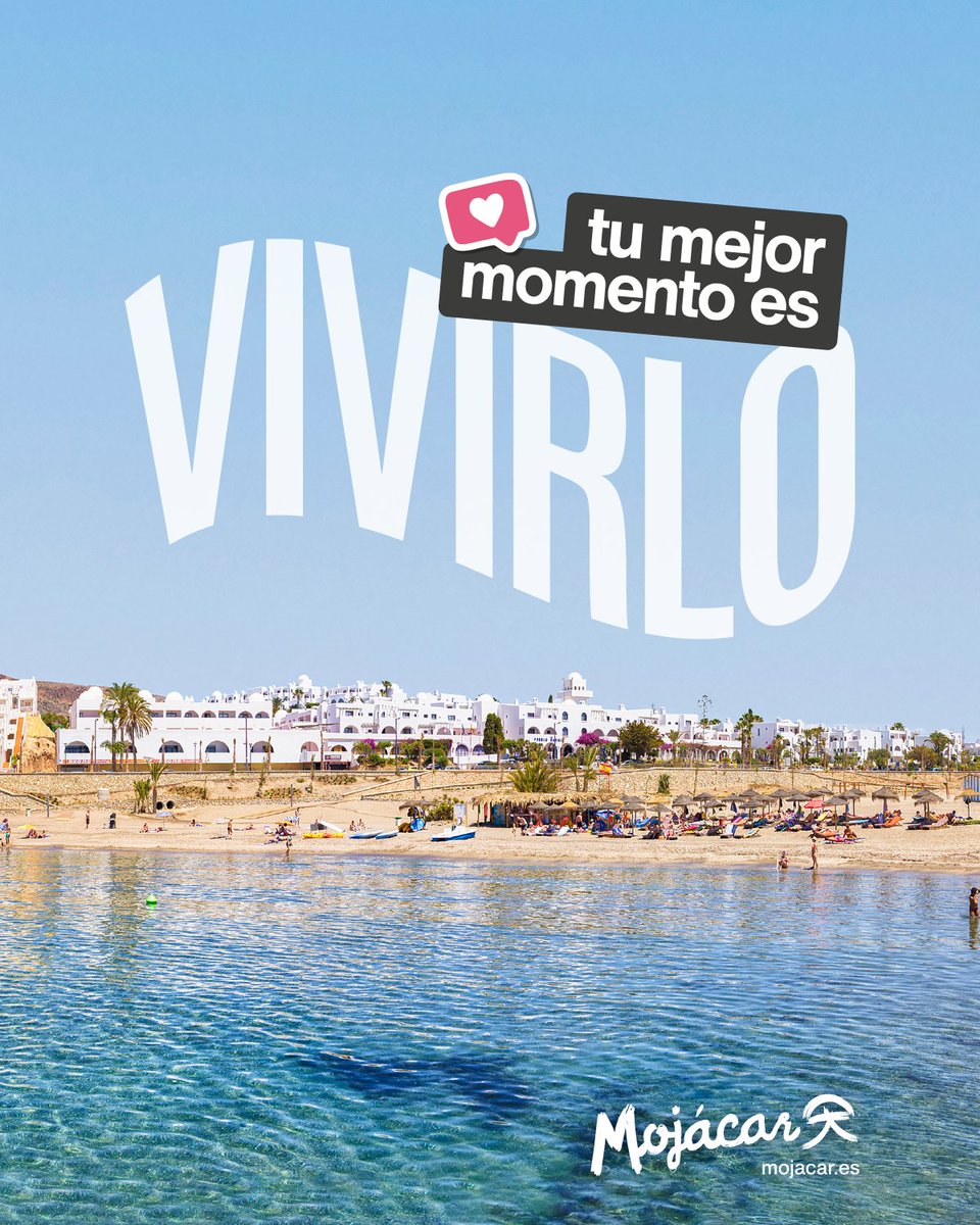 🌞 En la playa de Mojácar, los mejores momentos son aquellos que se viven, no los que se capturan. 💟 tu mejor momento es 𝐕𝐈𝐕𝐈𝐑𝐋𝐎 #Mojácar