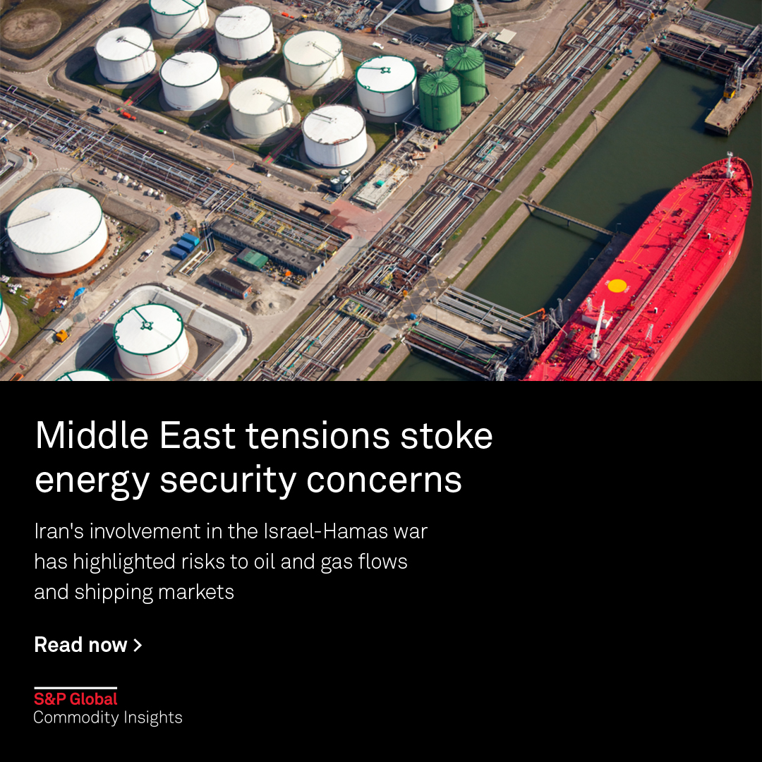 The latest update to our Energy Security Sentinel is 𝐥𝐢𝐯𝐞! Now with updated maps covering conflicts in the Middle East, including Iran's involvement in the Israel-Hamas war and risks to shipping. 🗺️ Explore now: okt.to/bdABSx #oil #gas #energysecurity #OOTT