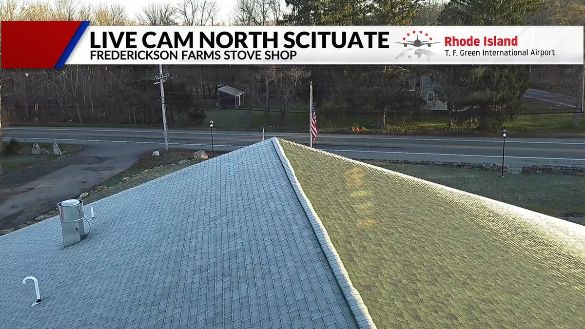 Looks like a pretty heavy frost on the roof here in Scituate.