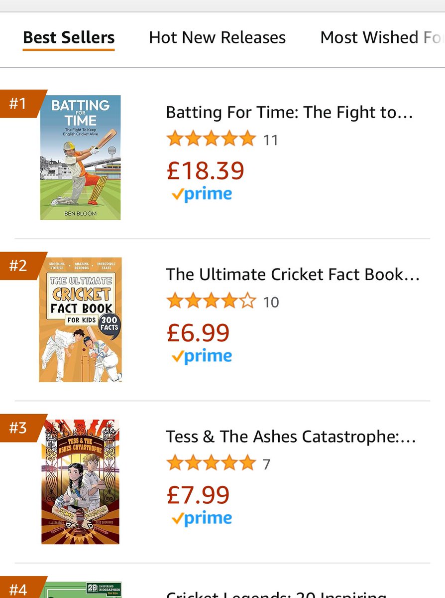 Well! This is exciting 🤩 Tess & The Ashes Catastrophe is No. 3 on @amazonbooks English Cricket books list 🙏🏻🏏📕

@AmazonKDP 

#tessandeddie #selfpublishing #selfpublishedbook #selfpublishedauthor #cricketbook #mgbooks #cricket #theashes