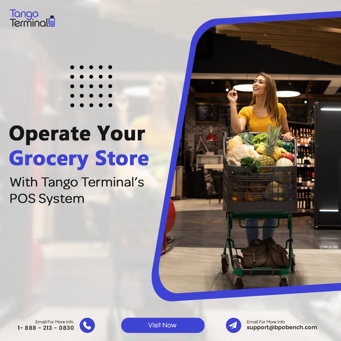 Manage your inventory, sales, and customer interactions with Tango Terminal's POS solution for grocery stores.

#tangoterminal #customerexperience #pos #retailbusiness #automatingtasks #marketingsolution #ecommerce