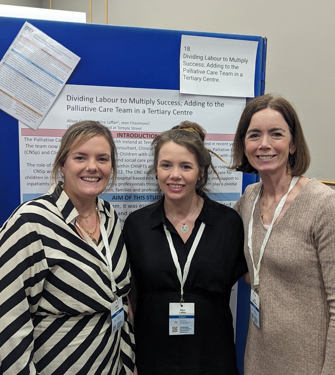 We're delighted to showcase the collaborative work we do in <a href="/TempleStreetHos/">CHI at Temple Street</a> in #childrenspalliatovecare at #cpcc2024
 <a href="/LaffanAlice24/">Alice Laffan</a> <a href="/FitzsimonsJean/">Jean Lehane</a>