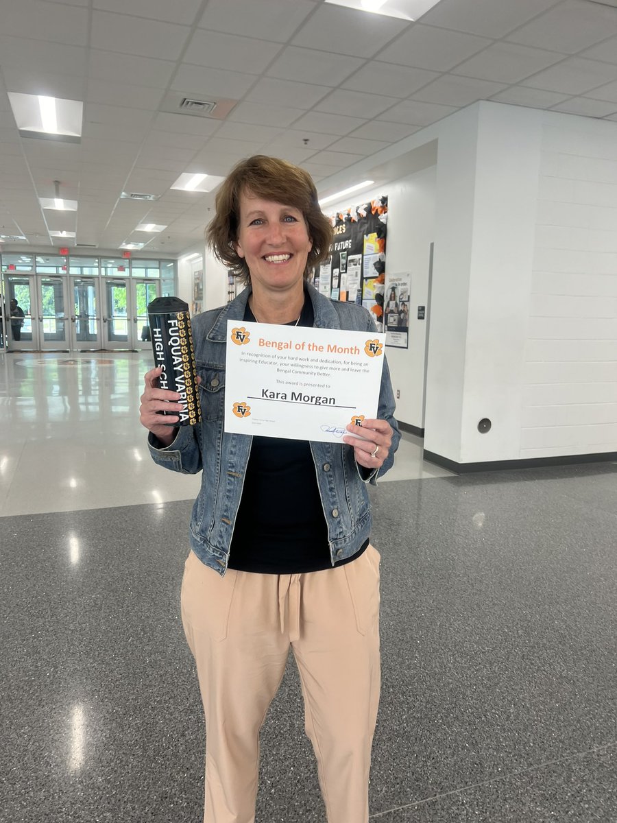 Congratulations to Mrs. Morgan! She wears all of the hats and does it so well! We appreciate her for the work she does in the classroom and in our school community 🫶🏼🧡🖤🤍