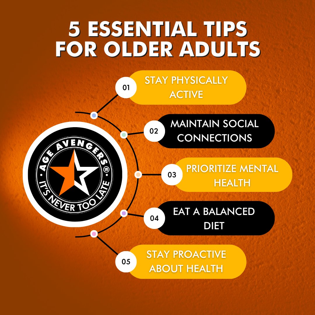 As we age, there are certain things that become more important. From staying active to maintaining a healthy diet, here are some essential tips for older adults to live their best lives! #agegracefully #healthyliving #seniorcitizens