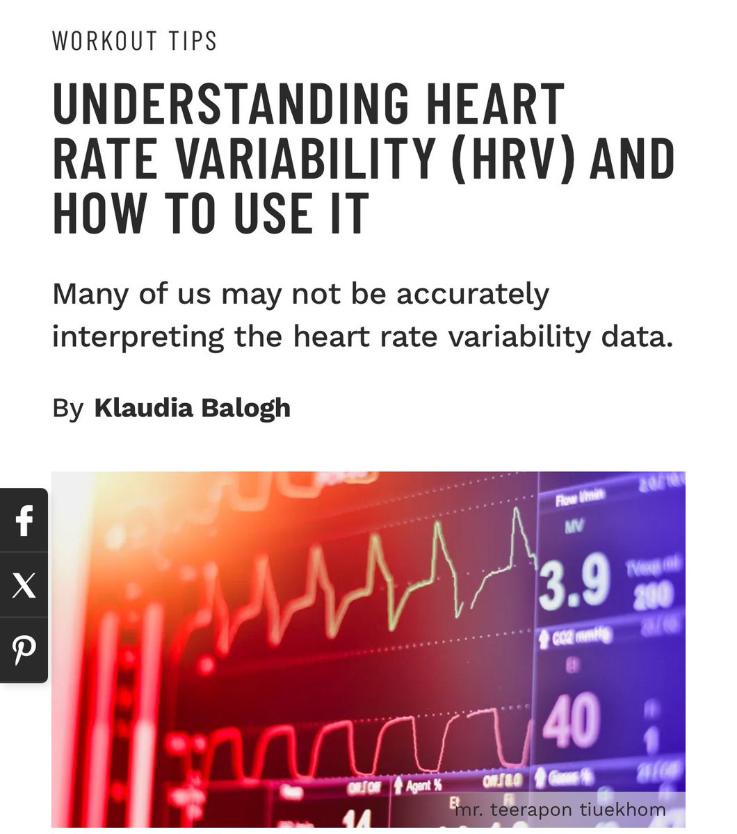 UNDERSTANDING HEART RATE VARIABILITY (HRV) AND HOW TO USE IT Many of us may not be accurately interpreting the heart rate variability data. By Klaudia Balogh Read Article: muscleandfitness.com #bodyhealth #cardio #experttips #fitnesstips #healthbenefits #healthstudies…