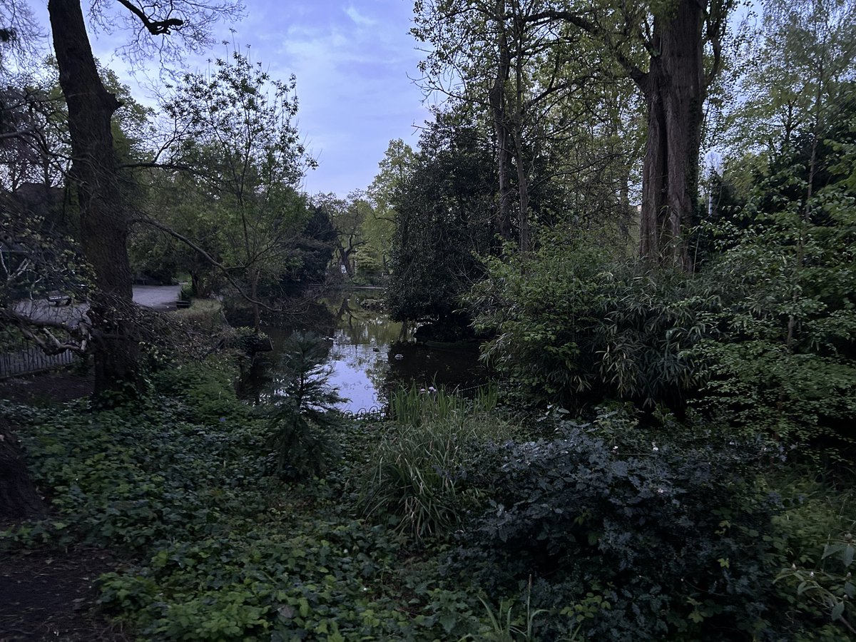 In verdant groves at dawn's soft light, 'Neath sky awash with hues of night's retreat, The Arboretum breathes in whispered breeze, Whilst two chocolate guardians at my feet. The tapestry of green England unfolds,