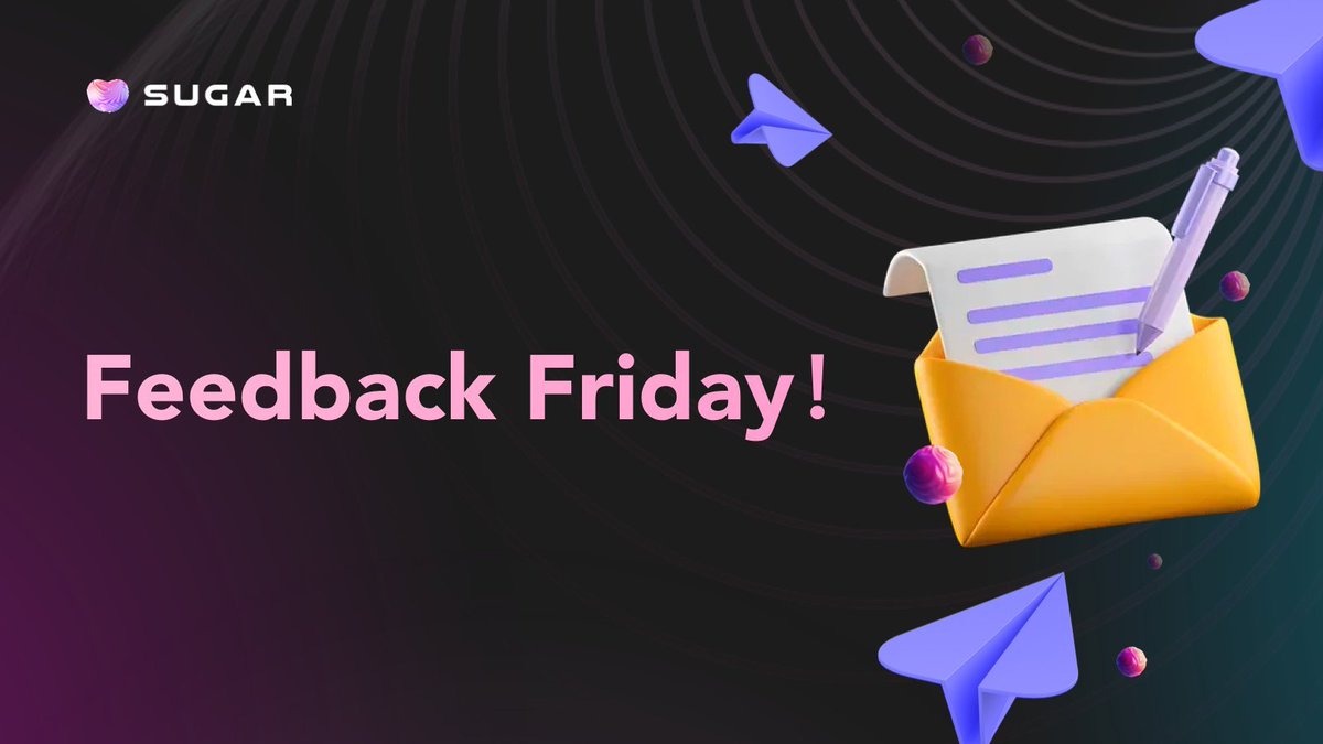 🍬 #FeedbackFriday is here, creators in the Sugar Community! 🍬

📢 We want to hear from YOU! What do you love about the Sugar app? What can we do better? Your feedback is crucial in helping us improve and grow.

📝 Please share your thoughts in the comments. Let’s make Sugar