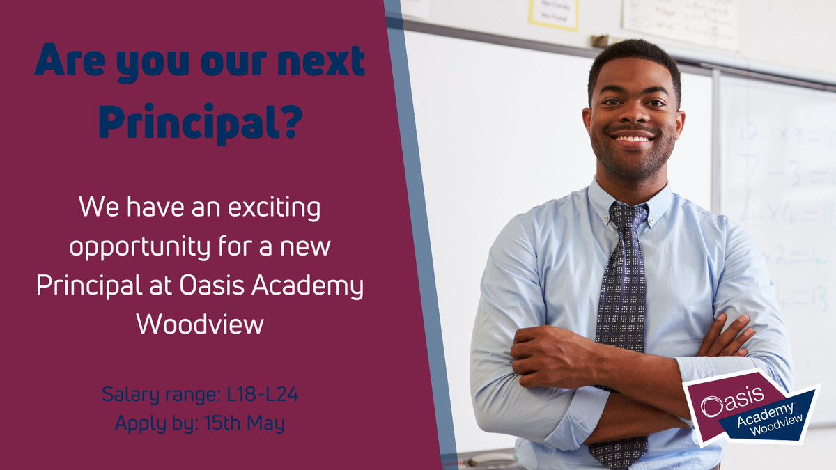We're #hiring! Join us as Principal at @Oasisacademywoo in Edgbaston, #Birmingham! Lead with purpose, drive, and a commitment to student success. Apply by the 15th May here - oclcareers.org/job/principal-6