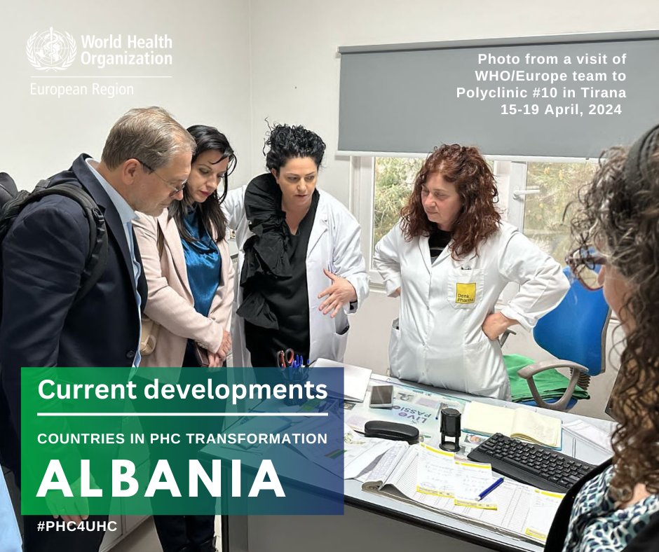 #PHC4UHC Albania🇦🇱 has strong leadership for change, aiming for all PHC doctors to specialize in family medicine and to lead multidisciplinary teams w/ social workers & psychologists. We discussed systemic challenges hindering optimal performance with health workers and partners.