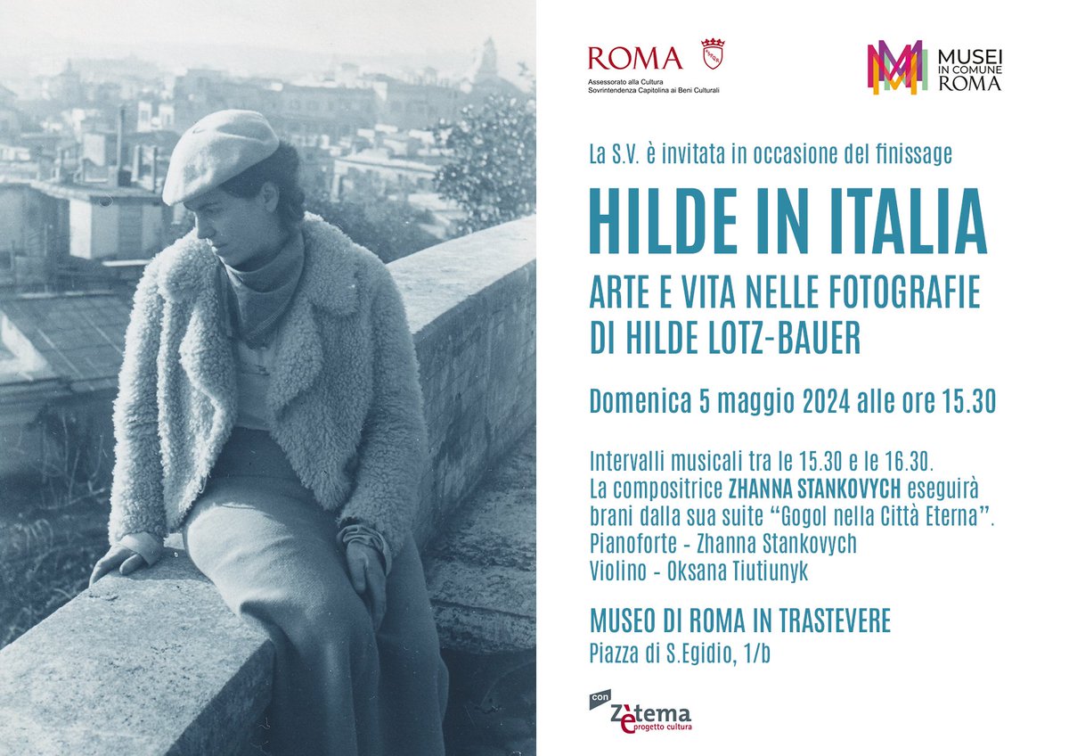 Just over a week left to see the exhibition 'Hilde in Italia' at #MuseoTrastevere in Rome where several photographs from the KHI's collection are on display. #HildeInItalia @museiincomune The finissage will take place on Sunday 5 May from 15.30 ⬇️ museodiromaintrastevere.it/it/mostra-even…