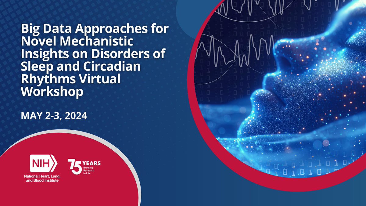 Register to attend a virtual workshop on May 2 & 3 to hear experts discuss innovative approaches using database mining, #MachineLearning, and #ArtificialIntelligence for improved detection and classification of #Sleep and #Circadian disorders. bit.ly/3Q6hYAU