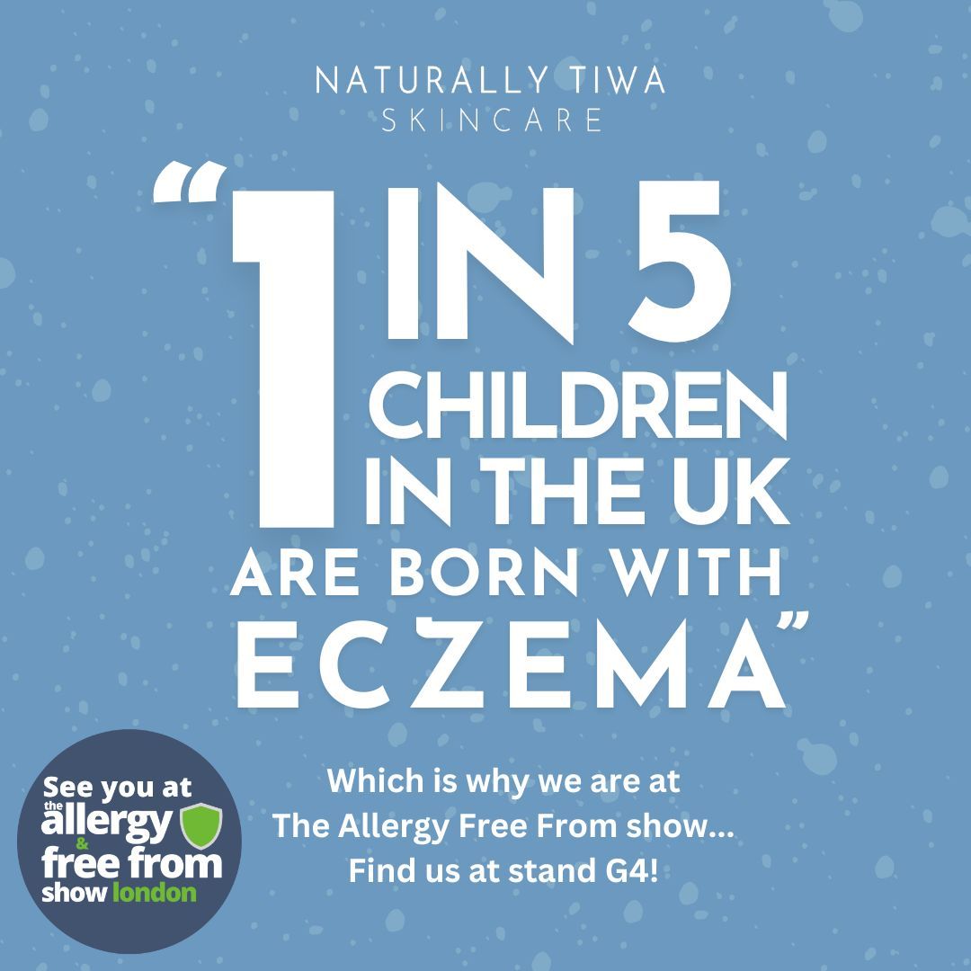 Did you know that #Eczema affects 1 in 5 children born in the UK? 🧒👧 

Visit us at the #AllergyFreeFromShow and explore our #NaturalSkincare solutions at Stand G4. 🌿 

🗓️ on June 22-23
📍at Olympia London!