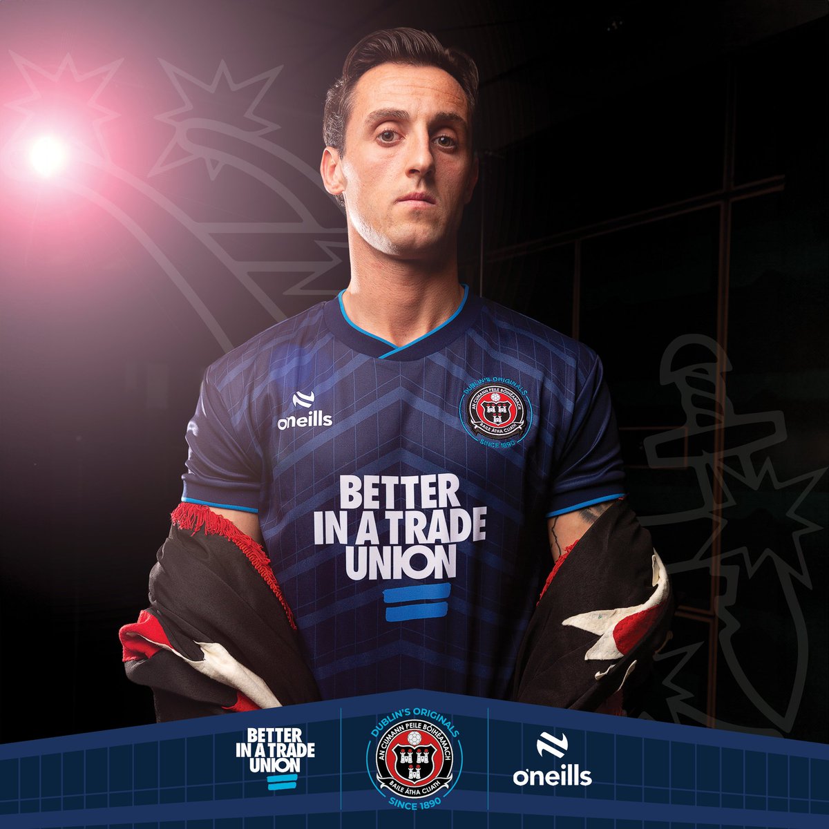 Pre-sale now OPEN: Our 2024 third kit in partnership with the Irish Congress of Trade Unions @betterinaunion campaign. Promoting the shared values of Bohs and the trade union movement. “Our demands most moderate are – we only want the earth.” 👉shop-bohemianfc.com/collections/re……