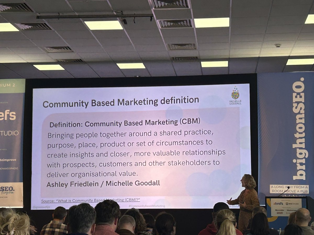 colletteontour's tweet photo. Community Based Marketing is definitely something I am going to be adopting moving forward as it fits so beautiful with our work on CX and CX Mapping @greenwellys #BrightonSEO https://t.co/TNS7Vyuak4