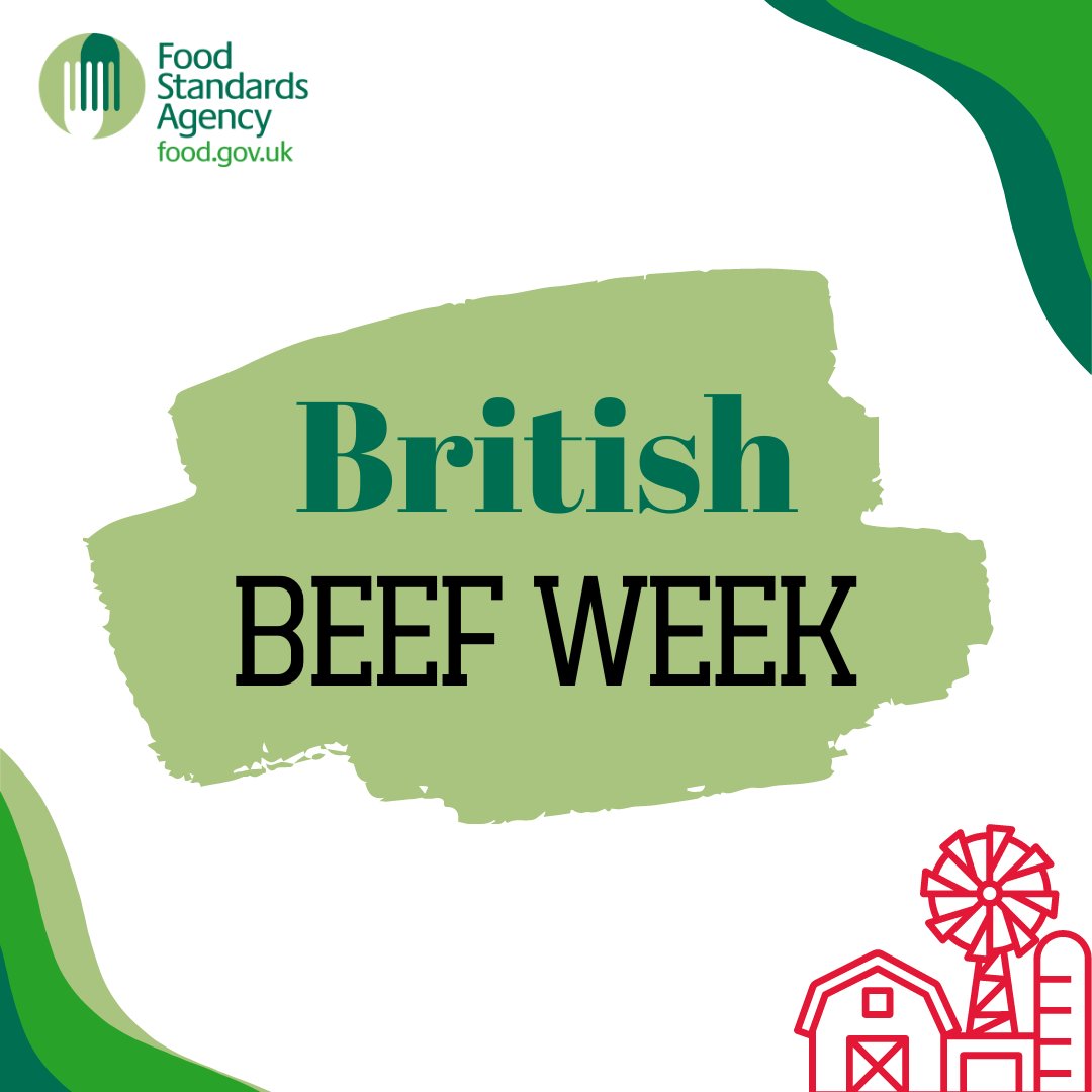 For British Beef Week, we're highlighting the importance of food safety.  

The FSA is committed to ensuring meat hygiene and enforcing food hygiene regulations whilst promoting good food hygiene practices in partnership with local authorities. 

#BritishBeefWeek #FoodSafety