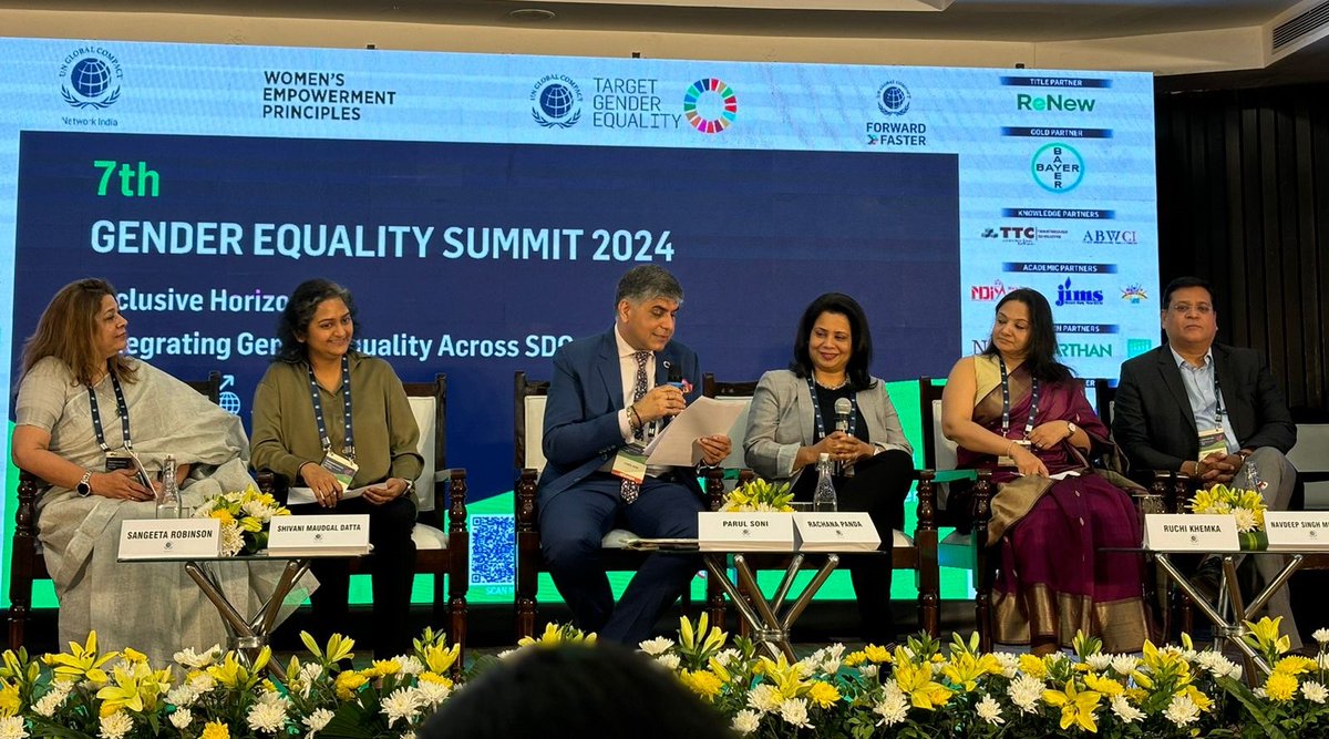 At #GES2024 we hosted a critical discussion on 'Breaking Barriers: Innovation & Inclusion for a Gender Equal Future' moderated by @soniparul & expert panelists included @navdeepmehram, @PandaRachana,@RuchiKhemka2,@sangyrobinson & Shivani Maudgal Datta offered invaluable insights!