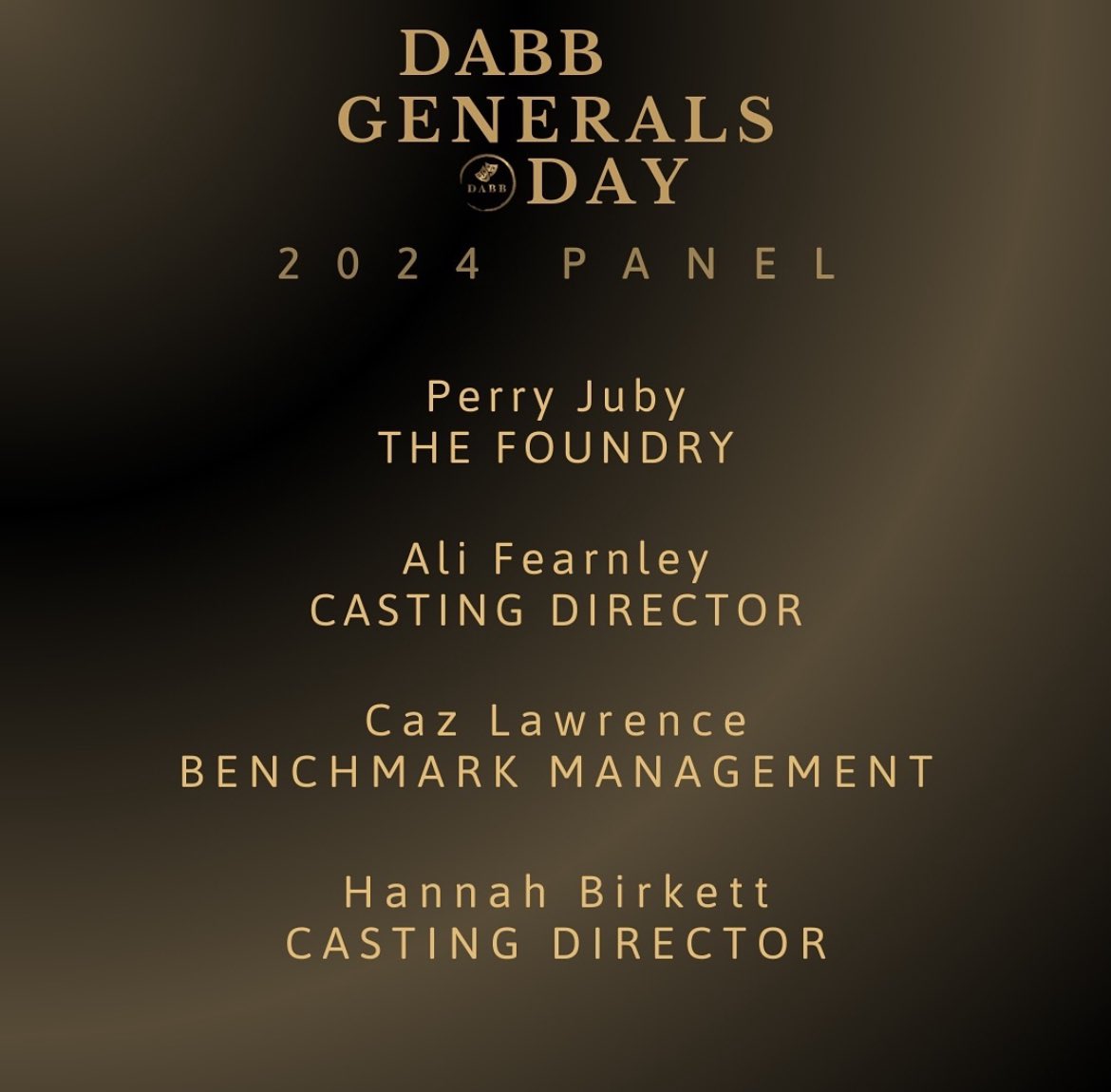 Here’s your sixteenth look at our wonderful panel for this years DABB Generals Day 2024! Thank you! @perryjuby | @Ali_Fearnley | @Benchmark_Mgmt