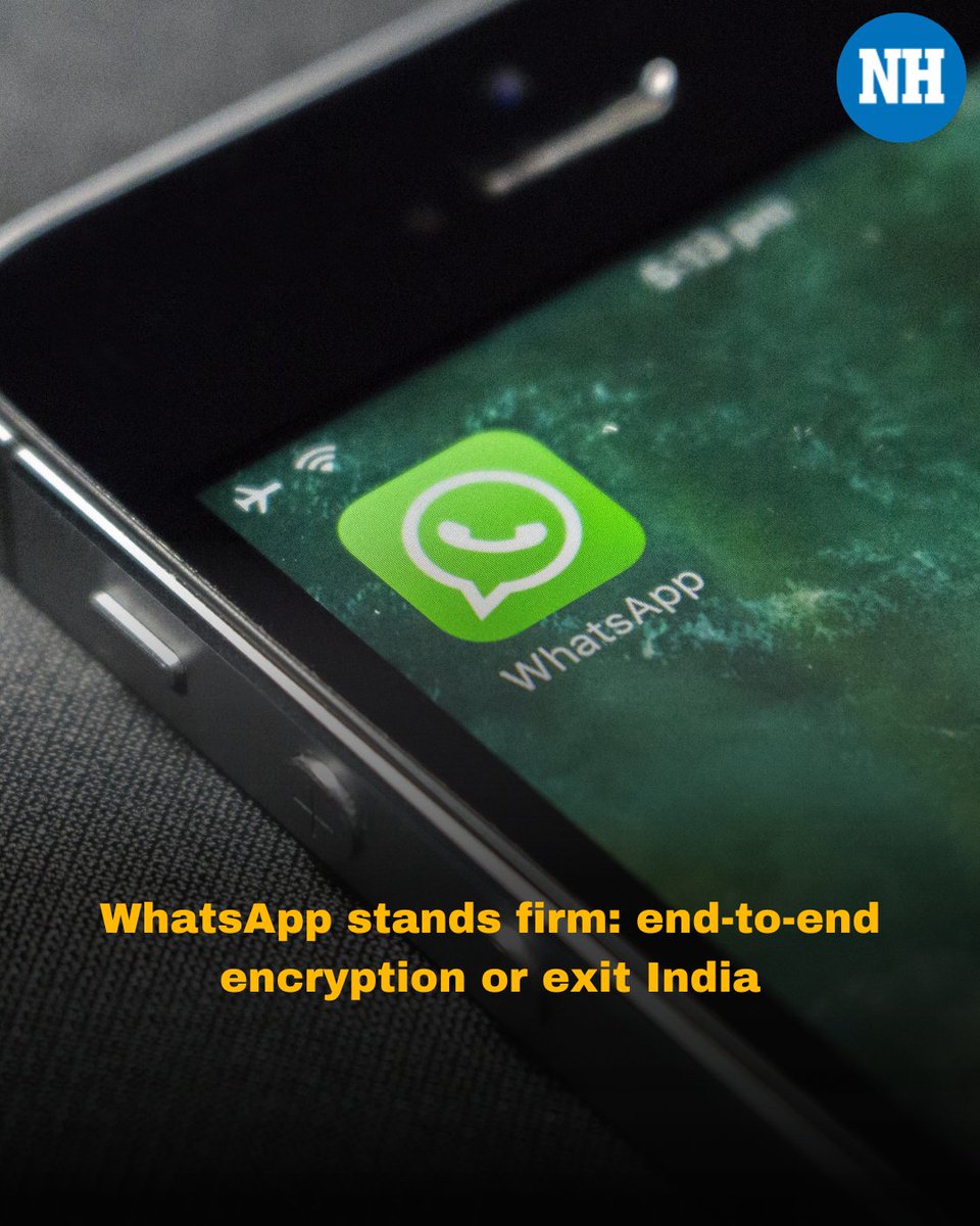 NH_India's tweet image. The Meta-owned company&apos;s lawyer told the court, “As a platform, we are saying, if we are told to break encryption, then WhatsApp goes,&quot;
#WhatsApp #endtoendencryption #privacy #righttoprivacy #SocialMedia #privacymatters
