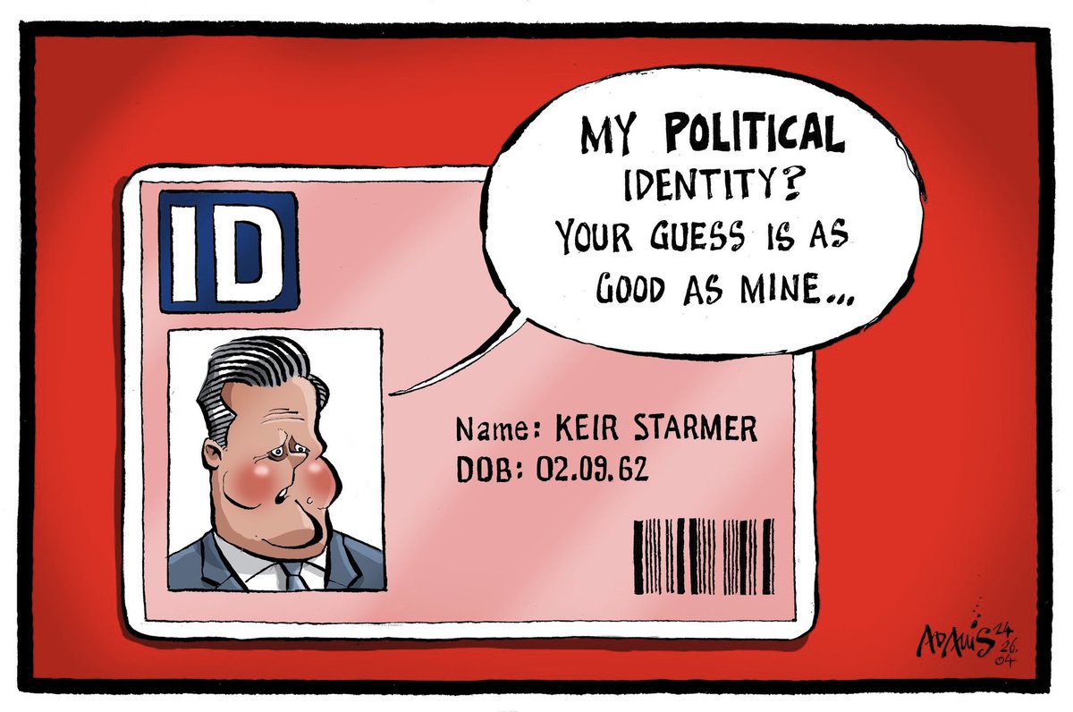 Christian Adams on #KeirStarmer #bbcqt #Starmer #Labour – political cartoon gallery in London original-political-cartoon.com
