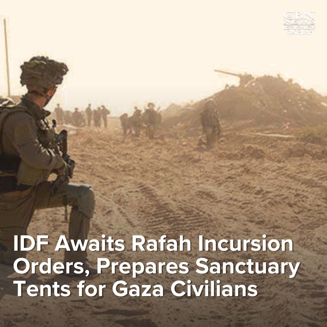 While the #Biden administration disapproves of the move, Israel is setting up thousands of tents to provide a sanctuary to keep civilians out of harm's way. The operation also aims to rescue the remaining #hostages. Learn More: www2.cbn.com/news/israel