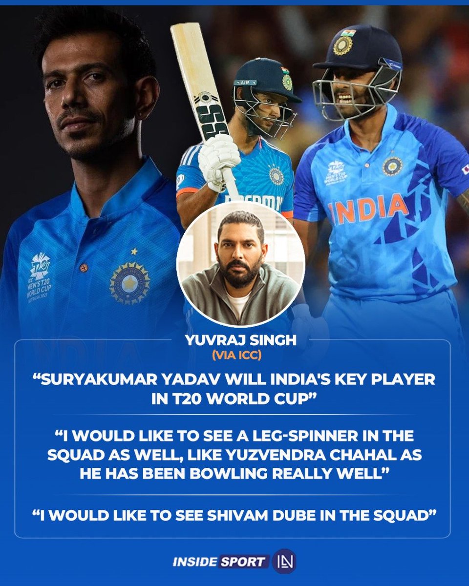 Yuvraj Singh has revealed who he thinks India should select in their squad for the upcoming T20 World Cup.

#T20WorldCup2024 #TeamIndia #SuryakumarYadav #YuzvendraChahal #ShivamDube #CricketTwitter