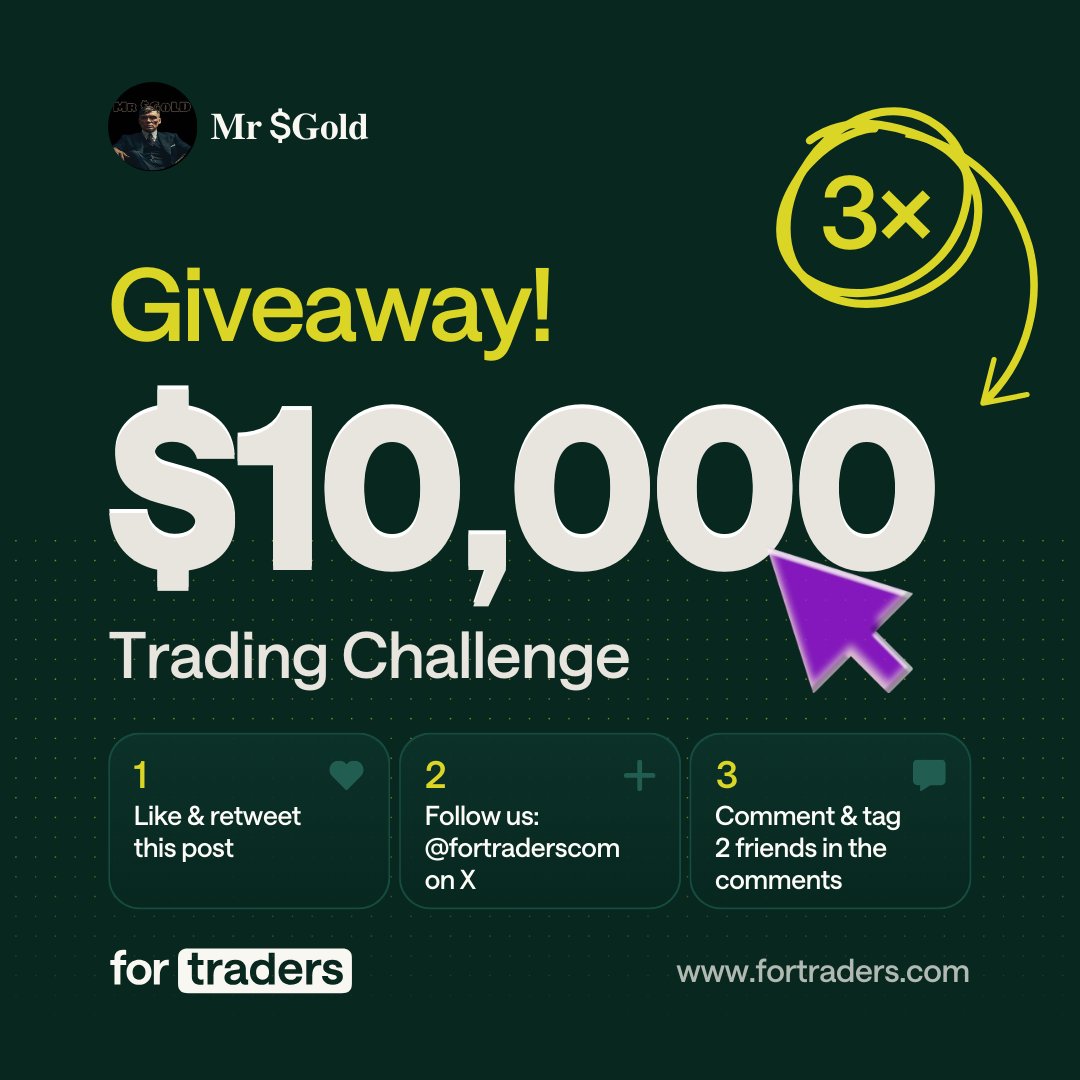 - ππ« $ππ¨π₯ππ
(@1mrgold1) on Twitter photo π’π’ GIVEAWAY TIMEπ’π’
3X 10K Challenge account by <a href="/fortraderscom/">For Traders</a>
To participate,
1. Must be following:
- <a href="/fortraderscom/">For Traders</a>
- <a href="/1MrGold1/">- ππ« $ππ¨π₯ππ
</a>
-@GoldTrader02
- @OkShazir
2. Like and repost
3. Comment &Tag 2 traders
Ends in 72 hours π’π’ GIVEAWAY TIMEπ’π’
3X 10K Challenge account by <a href="/fortraderscom/">For Traders</a>
To participate,
1. Must be following:
- <a href="/fortraderscom/">For Traders</a>
- <a href="/1MrGold1/">- ππ« $ππ¨π₯ππ
</a>
-@GoldTrader02
- @OkShazir
2. Like and repost
3. Comment &Tag 2 traders
Ends in 72 hours