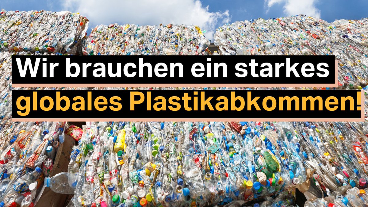 Wir brauchen dringend ein wirksames internationales Abkommen gegen den Plastikmüll! Derzeit finden entscheidende Verhandlungen zum UN-#Plastikabkommen in Ottawa statt. Eine historische Chance für rechtsverbindliche Ziele zur Verringerung der Kunststoffproduktion. 1/3