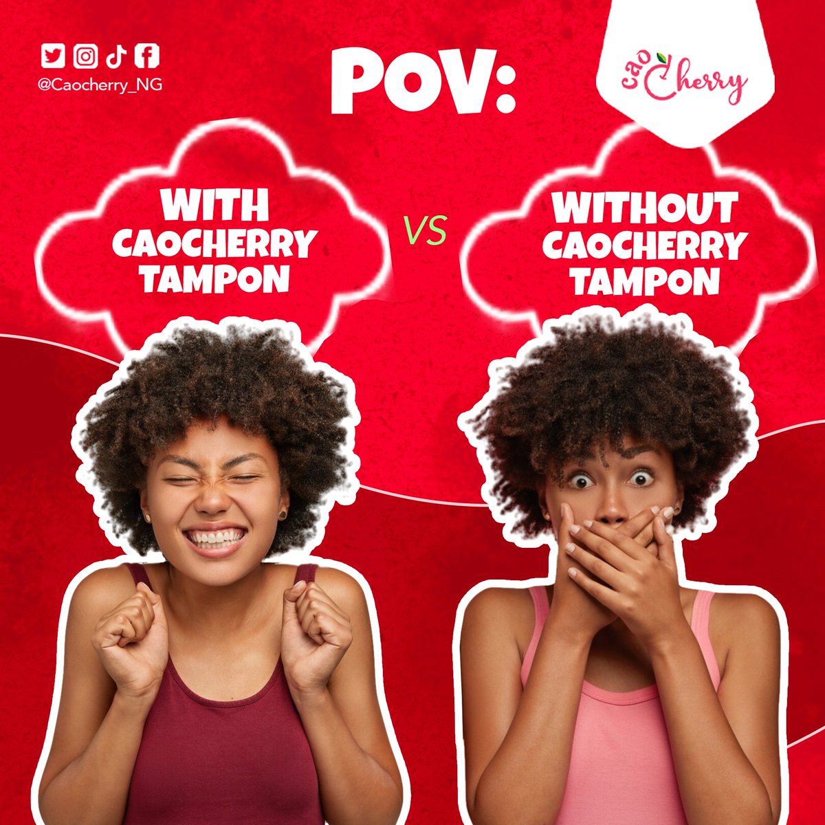 Do you prefer being in high spirits during your period over feeling cranky? 

Choose the bubbly side with Caocherry Tampons, where comfort meets every flow. 

#PeriodSupport #FeminineCare #FeminineHygiene #MenstrualHealth #WomenWellness #MenstrualEducation #MenstrualAwareness…
