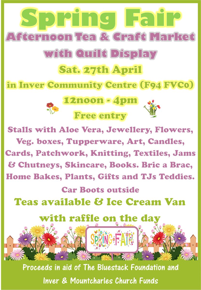 Tomorrow, you can find me & my unique handmade creations in Inver Community Centre for their Spring Market 🌸 Designed & handmade by me©️ Allergy free🫶 DM to order✉️ Commissions open✨️ linktr.ee/mellyshandmade… 🦄💜🇮🇪 #CraftBizParty #MHHSBD #heartofireland #shopindie