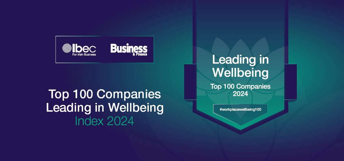 Business & Finance is delighted to announce the Top 100 Companies Leading In Wellbeing Index 2024, in partnership with @ibec_irl.  #WorkWell24 #WorkplaceWellbeing100
@WellbeingDayIRL

@Corkcoco , @CrowleysDFK , @Dalatahotels , DeCare, @dublinbusnews (Bus Átha Cliath), Dublin…