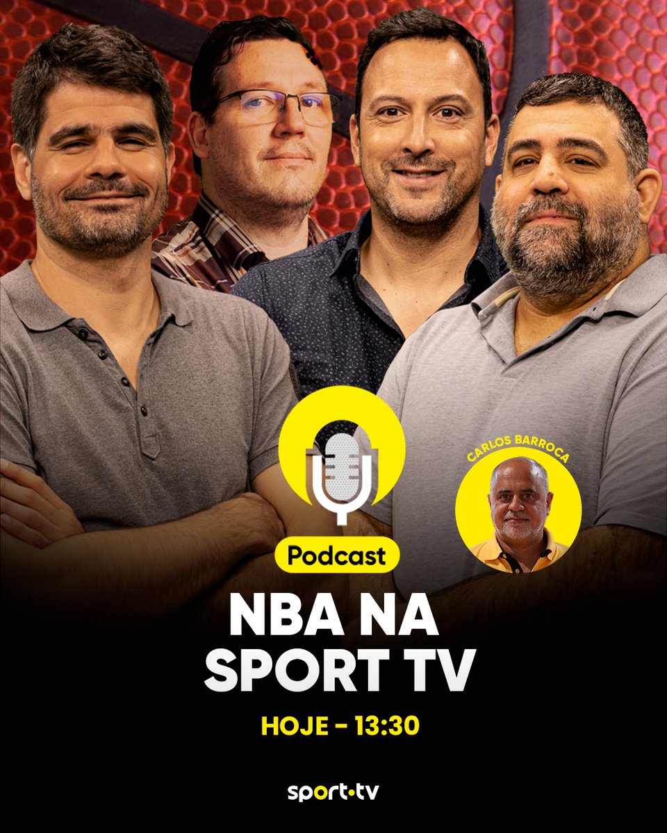 O @cbarroca61 é o convidado especial no Podcast #nbanasporttv 🙌 Acompanha e participa num episódio que será muito especial, hoje às 13:30👇 youtube.com/live/6GrjqPAFZ… #sporttvportugal