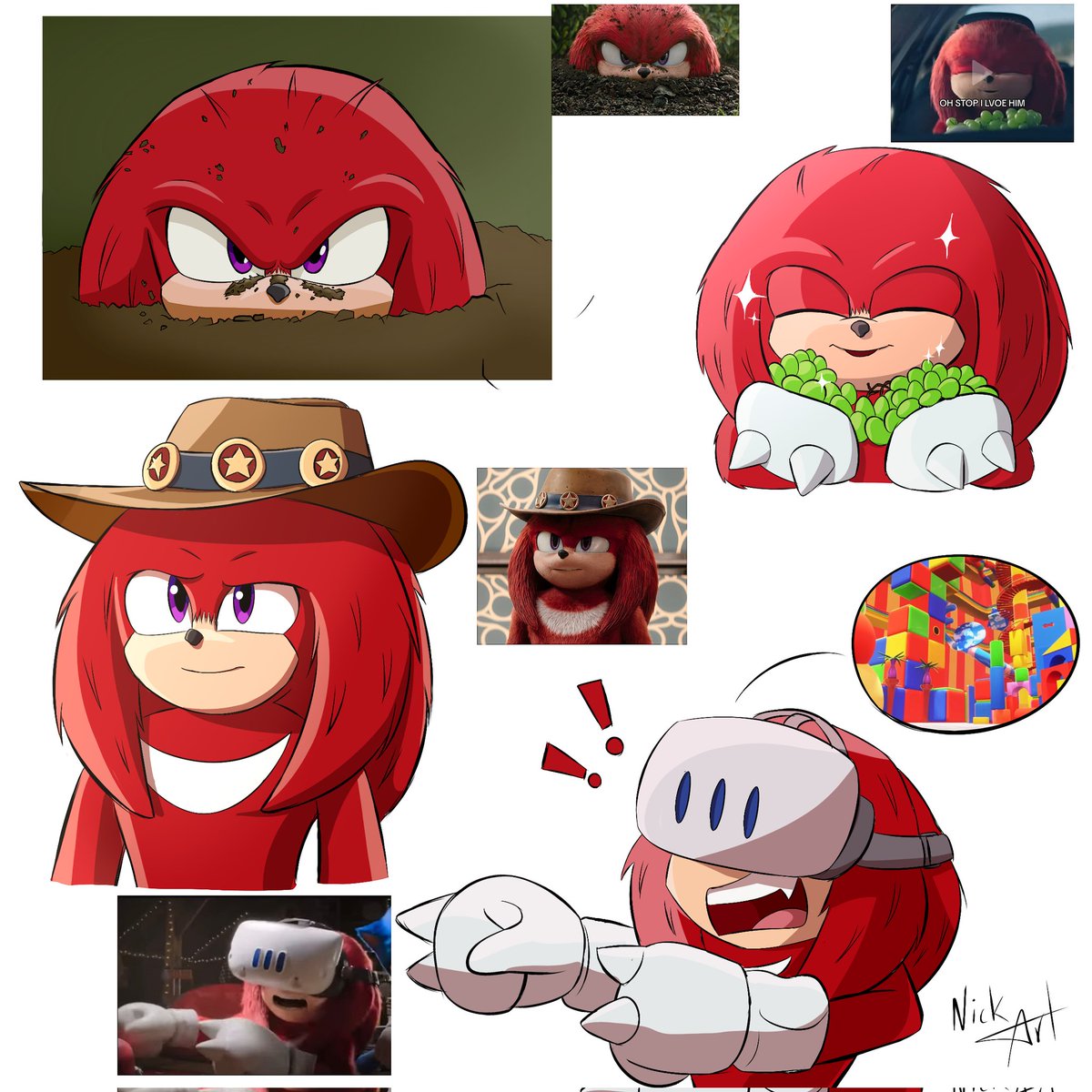 Knuckles & Knuckles &Knuckles & Knuckles frame redraw I just love him ❤️ Happy #knuckles show day! #knucklestheechidna #sonicfanart #knucklesfanart #paramountpictures #sonicthehedgehog #digitalart #knux